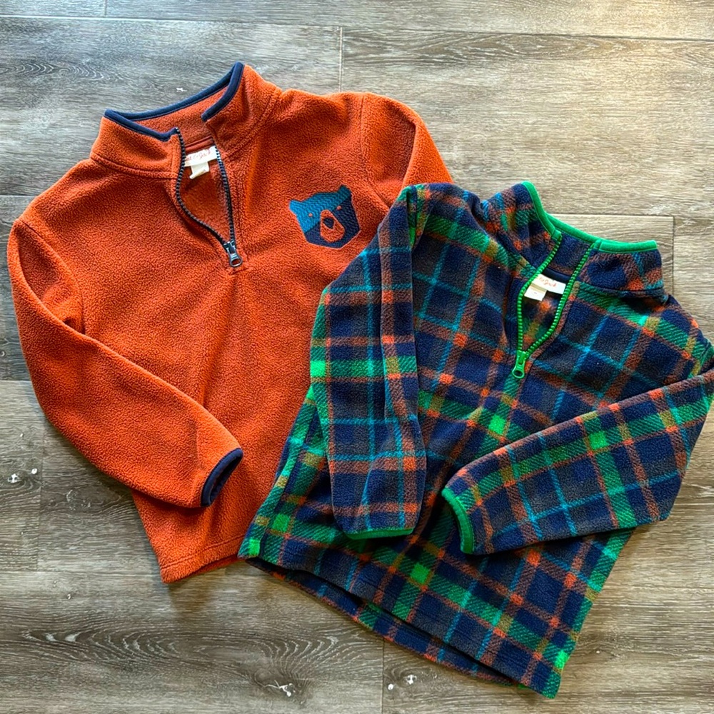 Set of 2 Cat and Jack Quarter Zip Up Sweaters